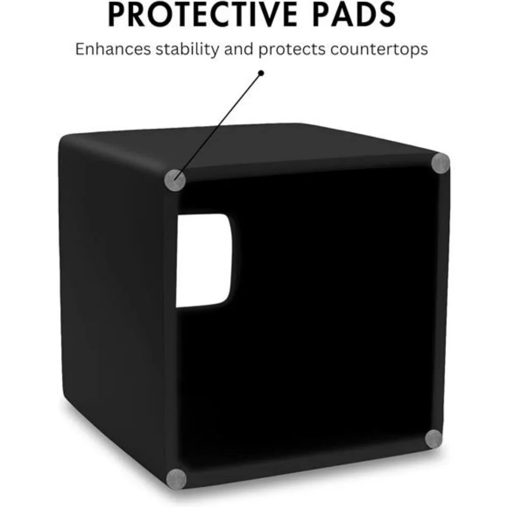 Matte black square tissue box cover decorative tissue holder for bathroom office